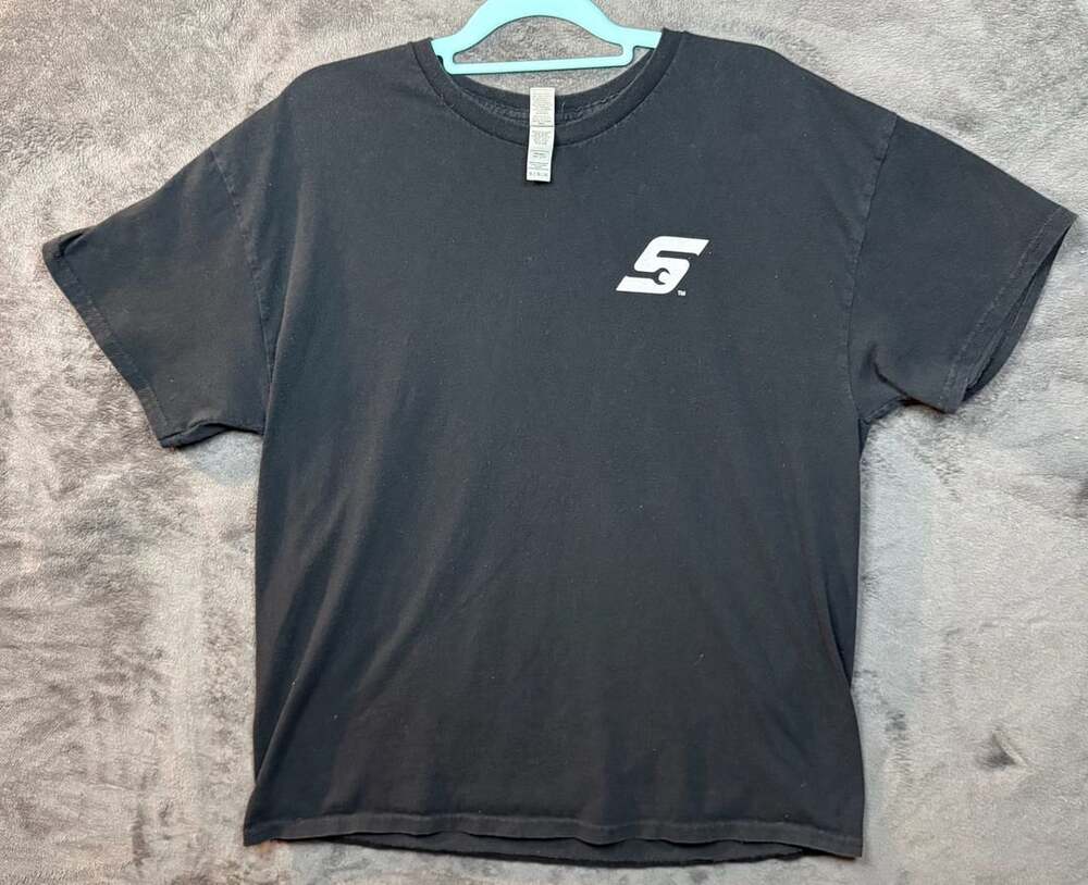 Mens Snap-on Tools Super Speed T-Shirt XL Black Graphic Tee #2
